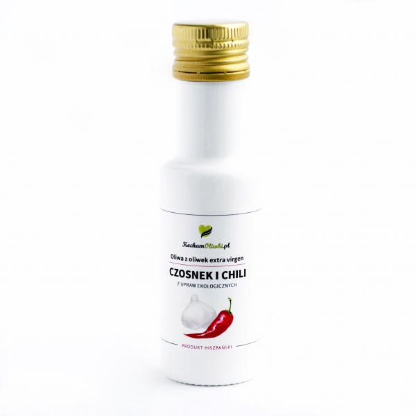Oliwa z oliwek z czosnkiem i papryczką chili BIO
